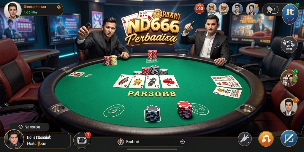 Tampilan gameplay <strong>IND666</strong> menampilkan aksi Poker yang mendebarkan dan grafis yang tajam.