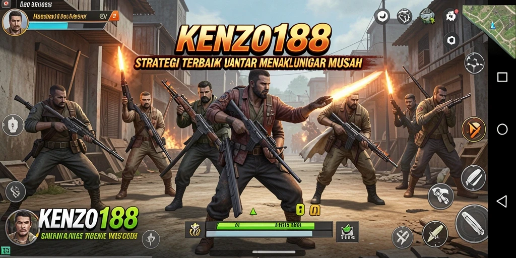 Tangkapan layar gameplay KENZO188 memperlihatkan strategi pertempuran yang mendalam.