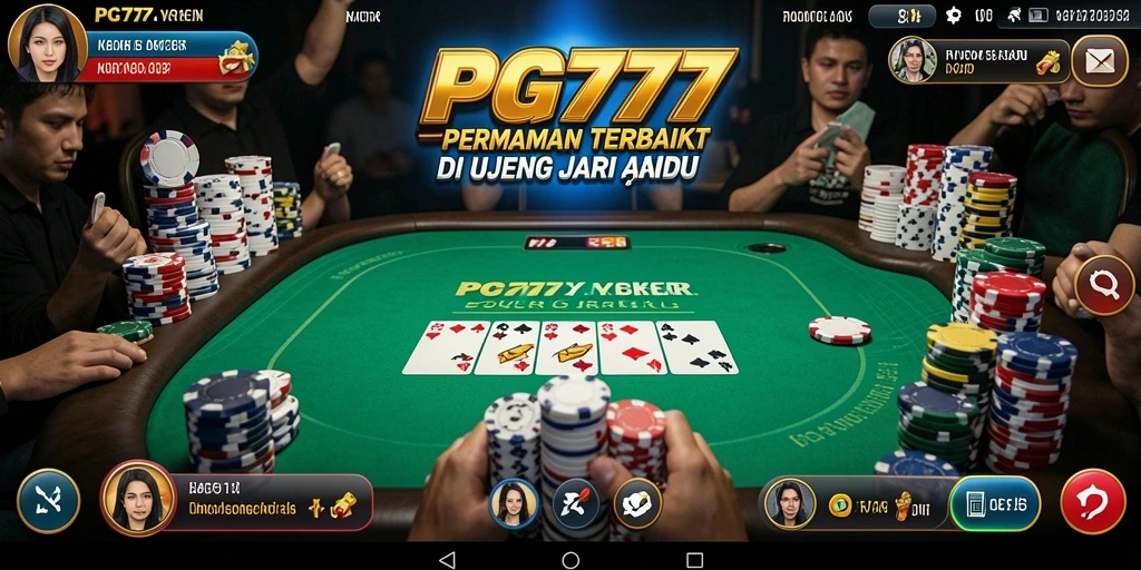 Tampilan gameplay PG777 yang menegangkan dalam permainan Poker.