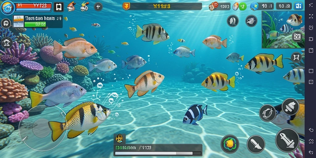 Tampilan gameplay seru di YY123 Tembak Ikan.